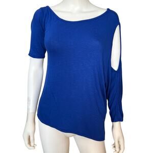 New ~ KIM & CAMI ~ ~Round Neck Cold Shoulder Blouse ~  Med